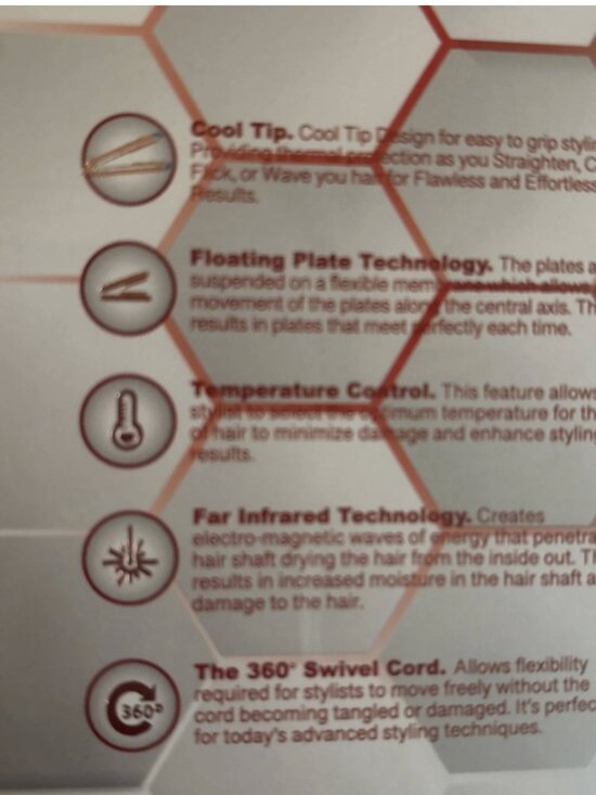 NEW Flat Iron Gladiator Genius Hair Straightener Cool Tip Rose Gold 1.25”